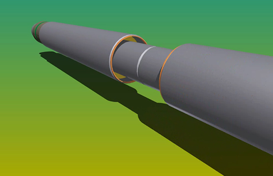 Model of Broom Pipeline Jointing Detail
