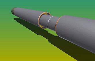 Model of Broom Pipeline Jointing Detail