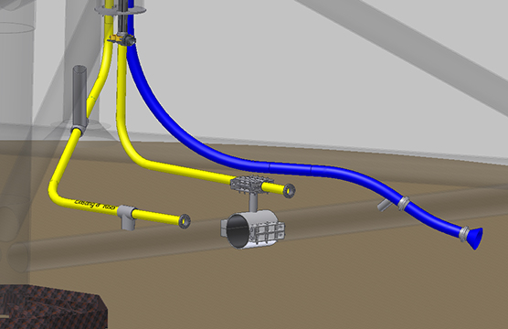 New 8 inch Riser Routing